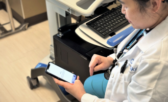 Christy Chan, MD, Overlake Clinics primary care physician, uses AI note-taking technology
